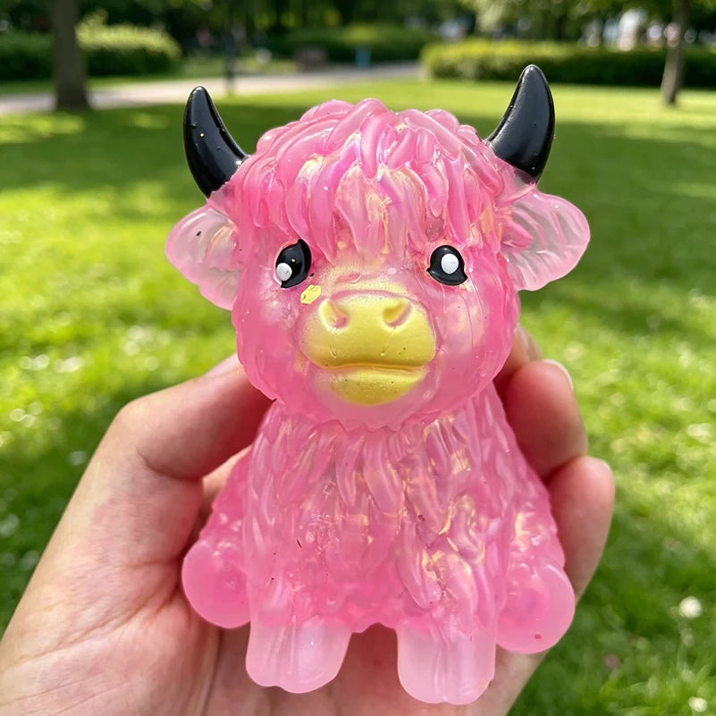 Glitter Highland Cow Squishy
