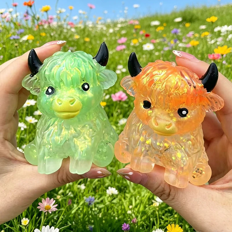 Glitter Highland Cow Squishy