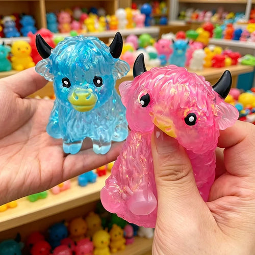 Glitter Highland Cow Squishy